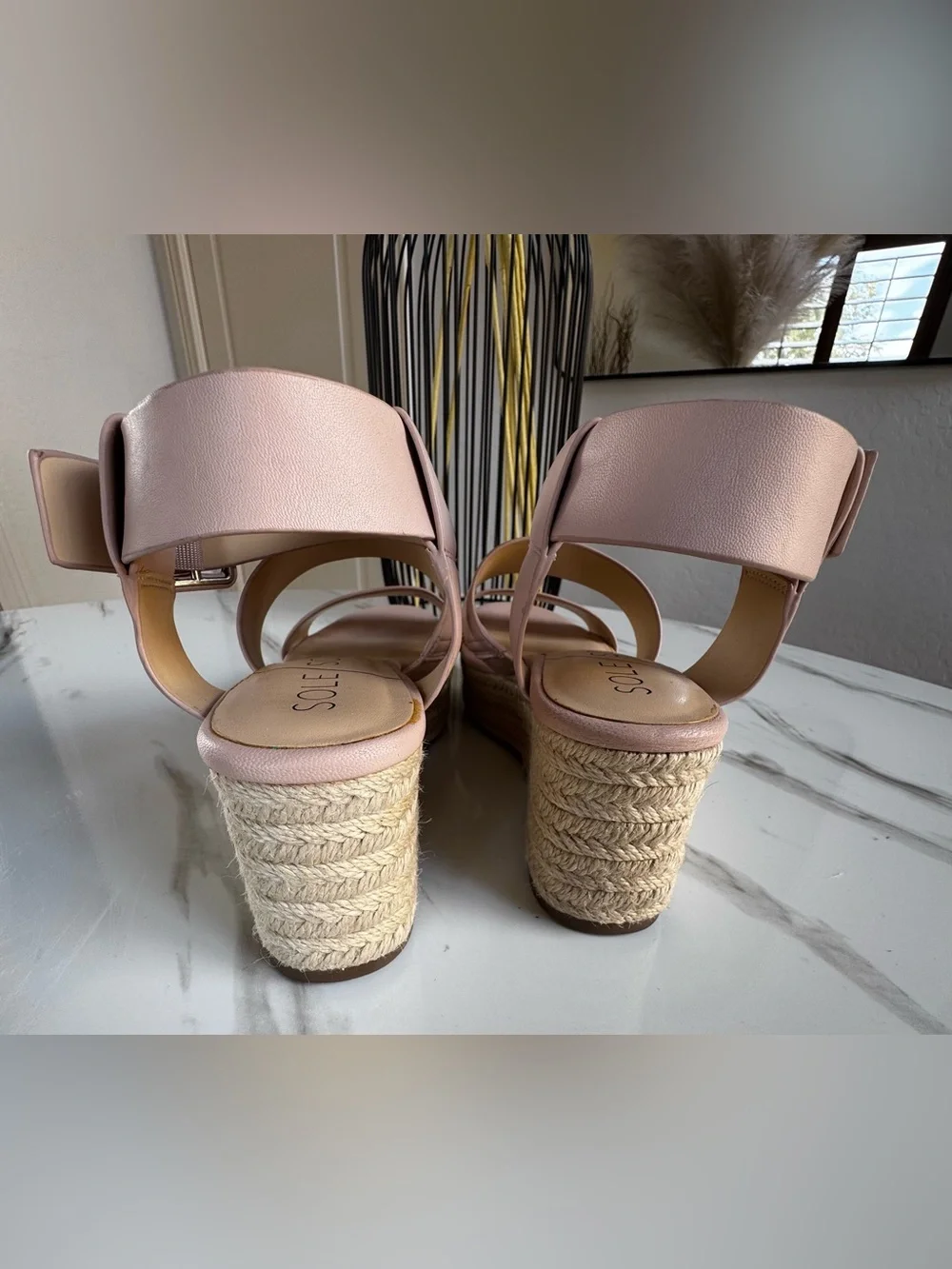Sole Society Blush Platform Espadrille Sandals